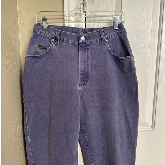 Vintage Purple Lee Riveted Jeans 10 /12 High Waist - Picture 6 of 6